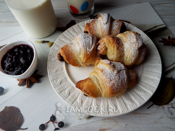 Круассаны с вареньем, рецепт с фото