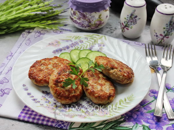 Куриные котлеты с баклажанами, рецепт с фото