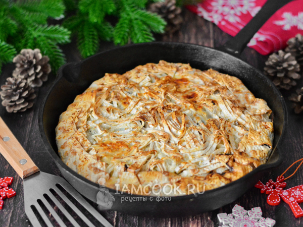 Рыбный пирог в лаваше в духовке, рецепт с фото