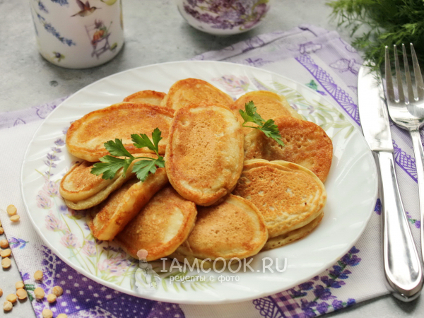 Гороховые оладьи, рецепт с фото
