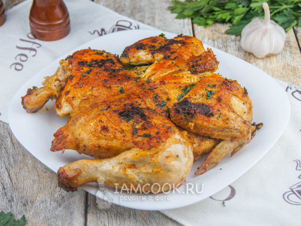 Курица по-аджарски на сковороде, рецепт с фото