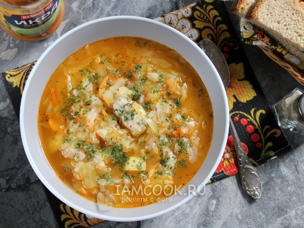 Суп с кабачковой икрой, рецепт с фото