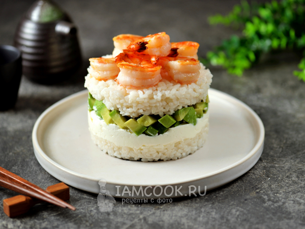 Салат «Филадельфия» с креветками, рецепт с фото