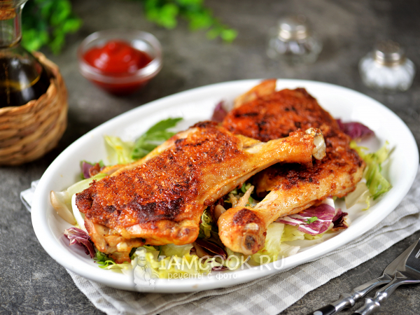 Куриные окорочка с хрустящей корочкой на сковороде, рецепт с фото