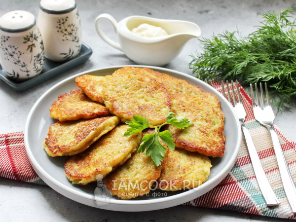 Драники с капустой и картошкой, рецепт с фото