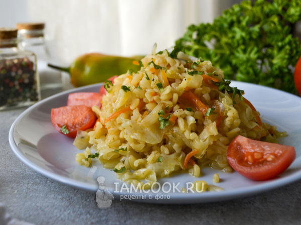 Булгур с капустой, рецепт с фото