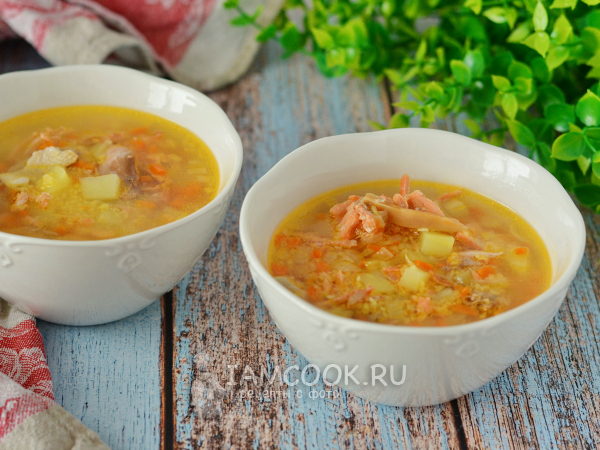 Рыбный суп из хребтов красной рыбы, рецепт с фото