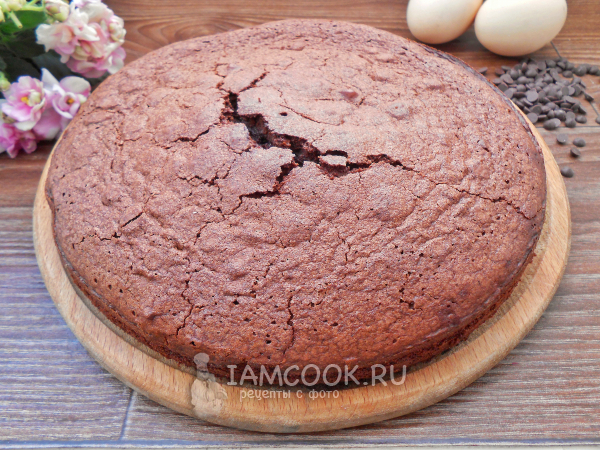 Бисквит брауни (для торта), рецепт с фото