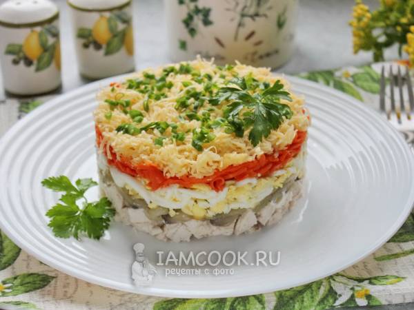 Салат «Вдохновение» с курицей, рецепт с фото