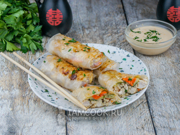 Спринг-роллы с фаршем, рецепт с фото