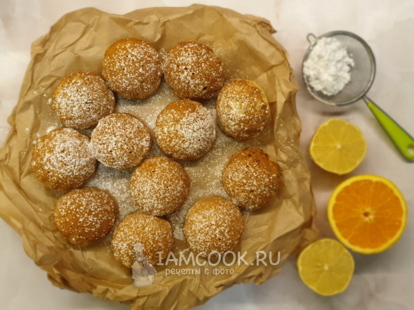 Бисквитное апельсиновое печенье с миндалём, рецепт с фото