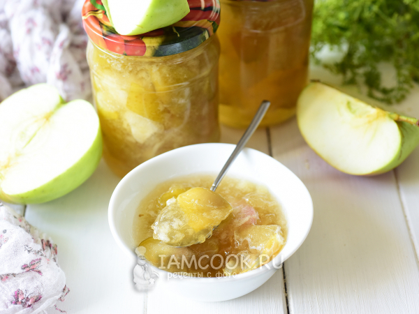 Яблочное варенье с желатином, рецепт с фото