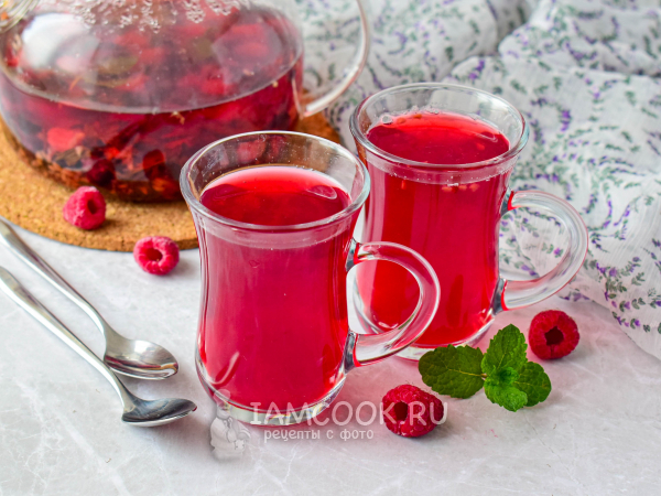 Чай из малины и черной смородины, рецепт с фото