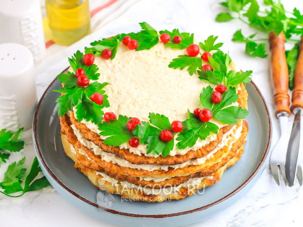 Куриный торт (из филе), рецепт с фото