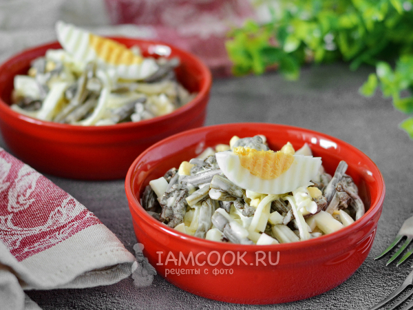 Салат из папоротника с яйцом, рецепт с фото