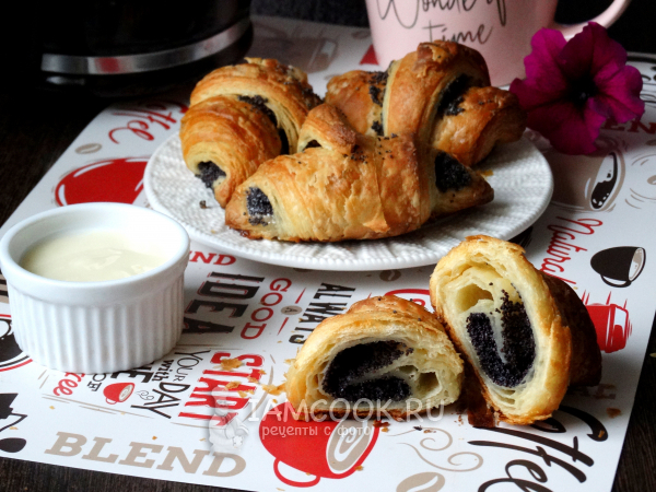 Круассаны с маком, рецепт с фото