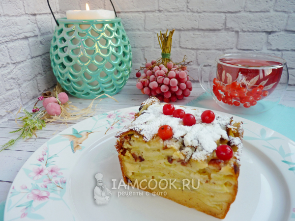 Яблочный пирог-суфле, рецепт с фото