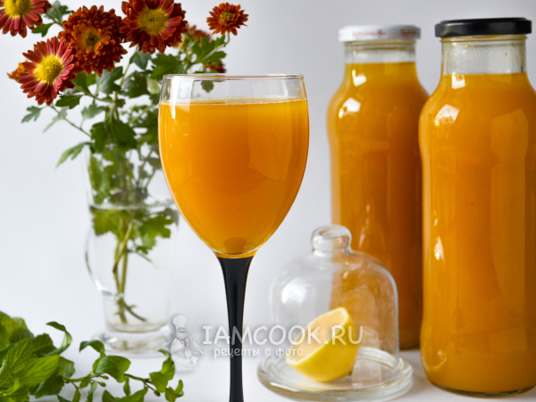 Тыквенный сок с лимоном, рецепт с фото