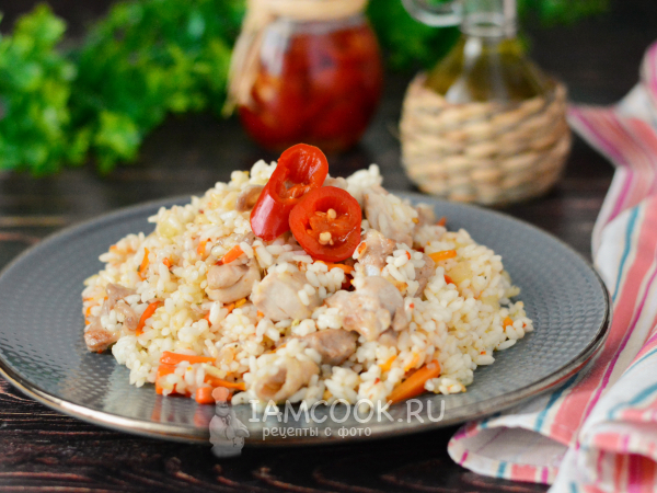 Плов из риса в пакетиках, рецепт с фото
