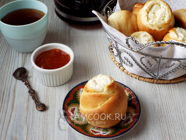 Ватрушки «Розочки» с творогом, рецепт с фото