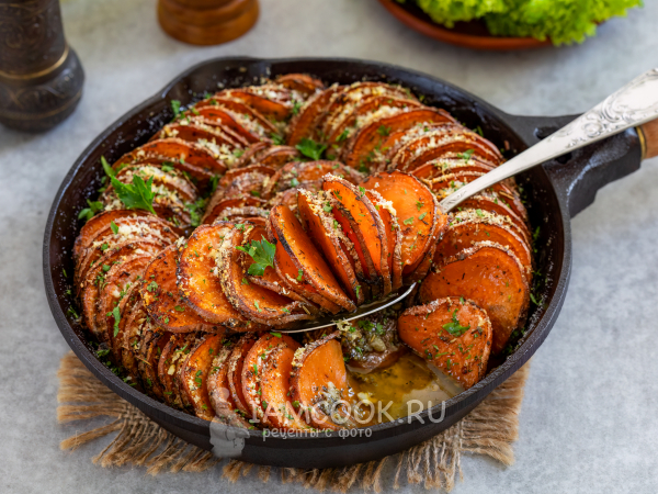 Гратен из батата, рецепт с фото