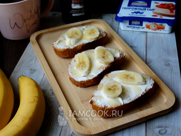 Тосты с бананом, рецепт с фото