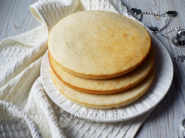 Коржи для торта на молоке, рецепт с фото