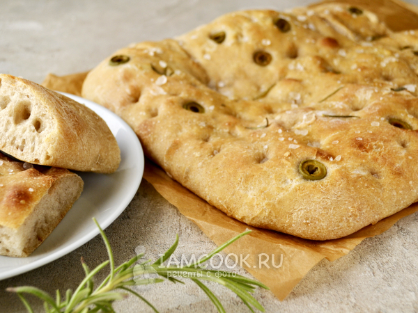 Фокачча на закваске, рецепт с фото