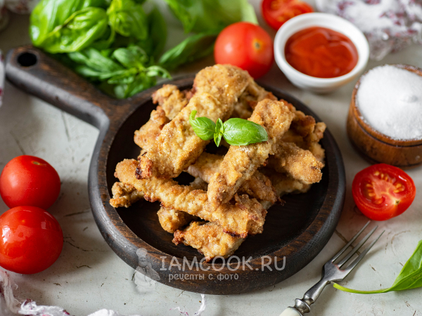 Наггетсы из индейки в духовке, рецепт с фото