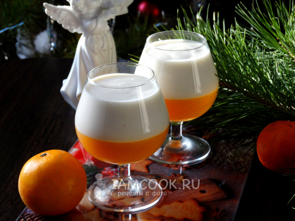 Десерт из сметаны и мандаринов, рецепт с фото