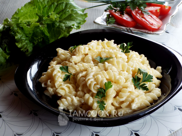 Макароны со сметаной и сыром, рецепт с фото