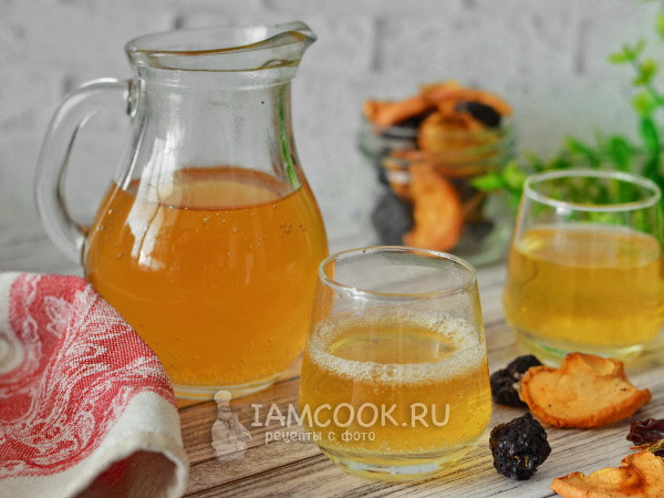 Квас из березового сока с изюмом и сухофруктами, рецепт с фото