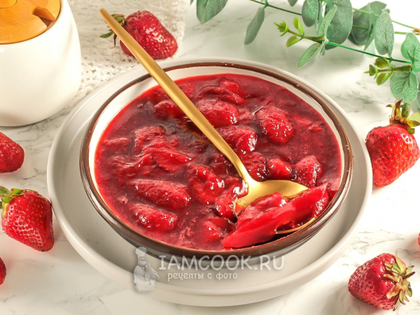 Клубничный конфитюр для торта, рецепт с фото