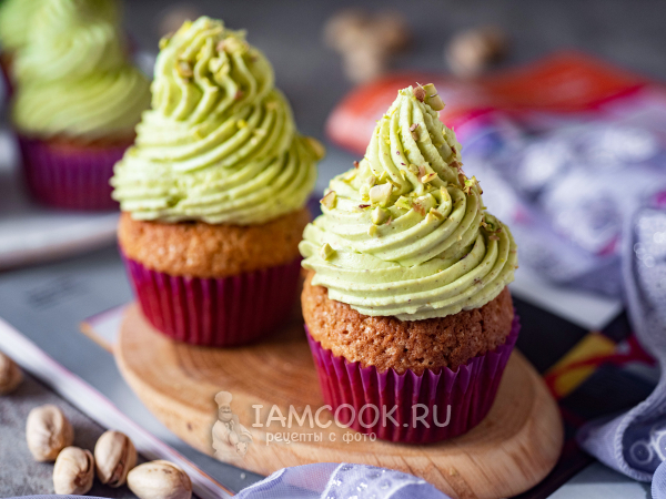 Фисташковые капкейки, рецепт с фото