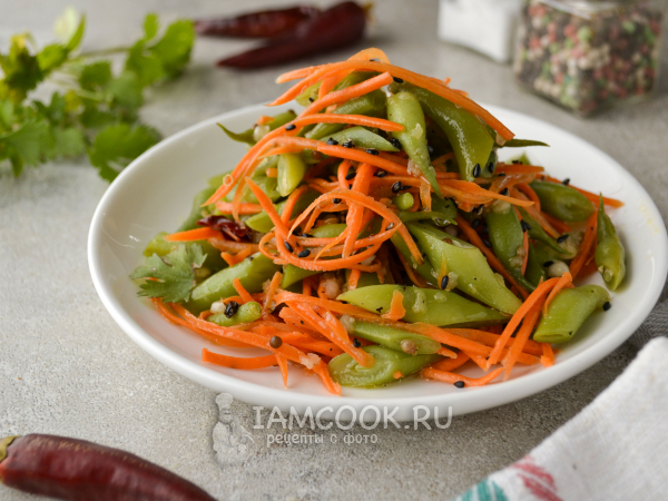 Стручковая фасоль по-корейски, рецепт с фото