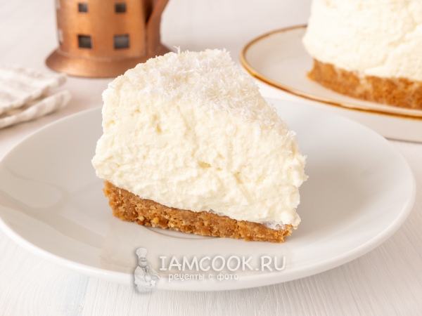 Чизкейк с рикоттой без выпечки без желатина (с печеньем), рецепт с фото