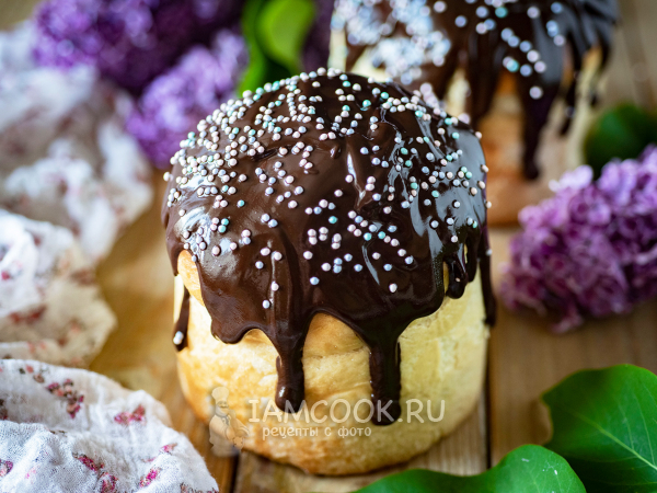 Шоколадная глазурь для кулича, рецепт с фото