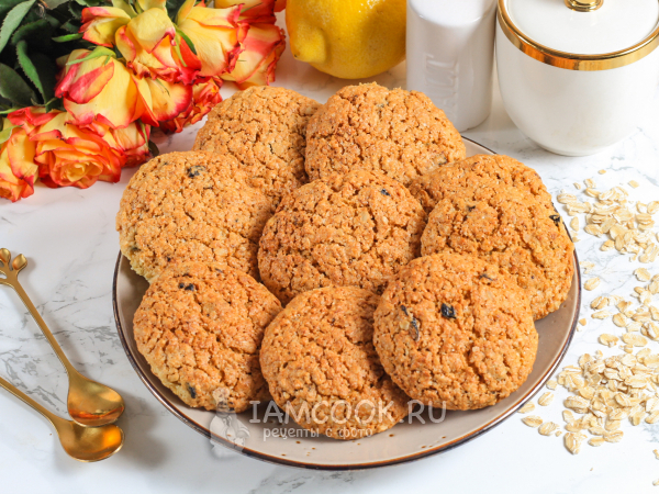 Овсяное печенье с черносливом, рецепт с фото