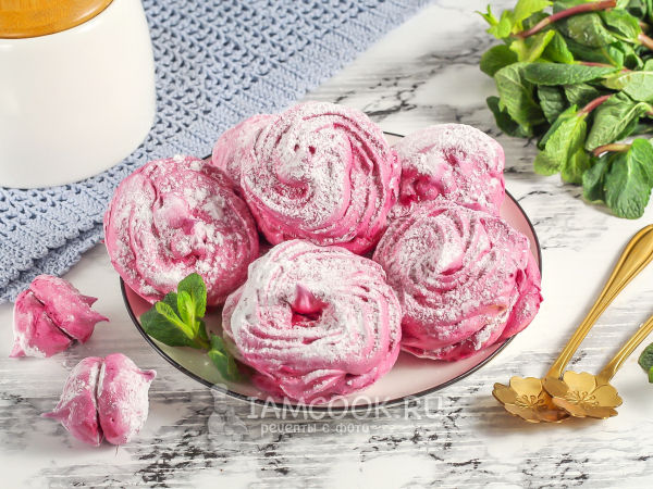 Зефир из чёрной смородины, рецепт с фото