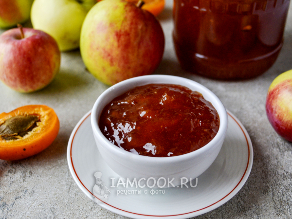 Яблочно-абрикосовый джем на зиму, рецепт с фото