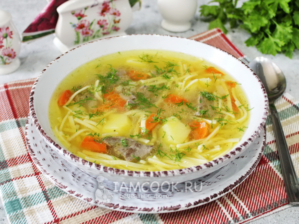 Суп из говяжьей печени, рецепт с фото