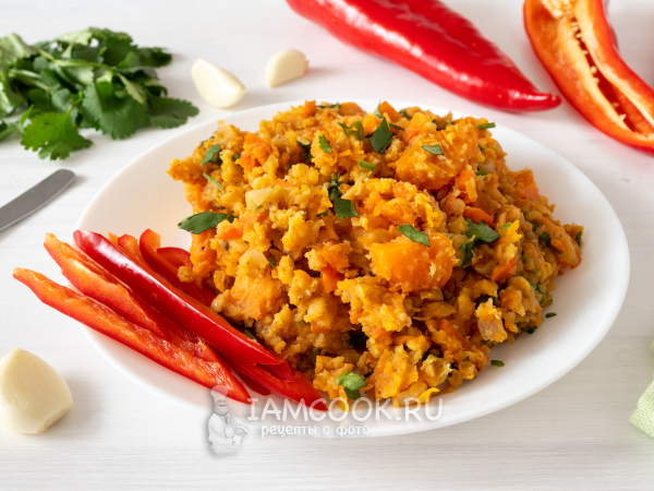 Чечевица с тыквой, рецепт с фото