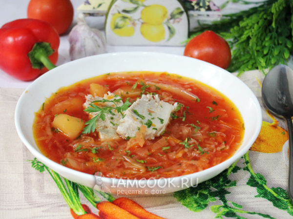 Борщ без зажарки, рецепт с фото