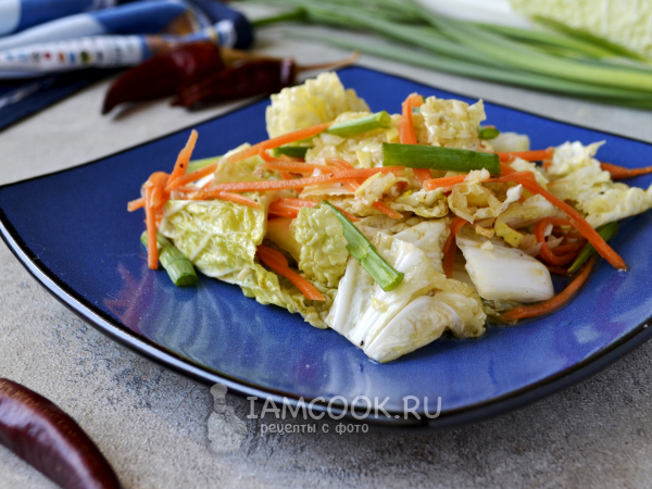 Маринованная пекинская капуста (быстрого приготовления), рецепт с фото