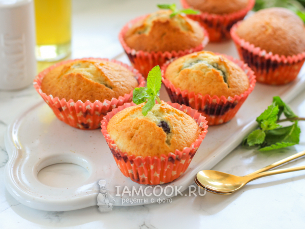 Кексы на кефире с вареньем, рецепт с фото