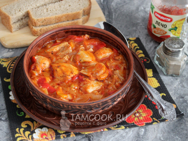 Курица в лечо, рецепт с фото