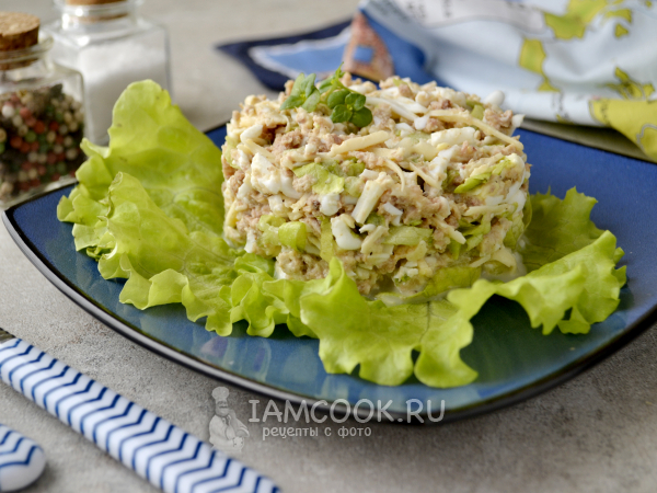 Кето салат с тунцом, рецепт с фото