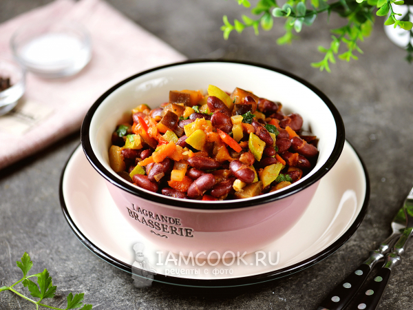 Лобио с овощами, рецепт с фото