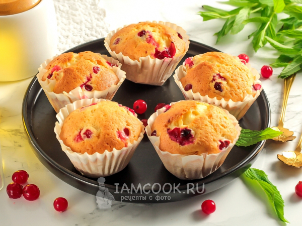 Маффины с клюквой, рецепт с фото