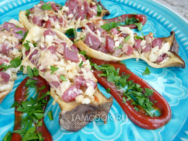 Еринги фаршированные сыром и балыком из свиной шеи, рецепт с фото